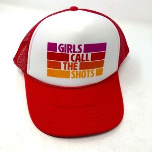 NWOT!! 21 Seeds “Girls Call The Shots”Hat Snapback Otto Red & White One Size